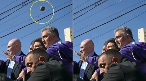 Polémica por una foto trucada de los piedrazos a Milei en Lomas de Zamora: ¿Es real?