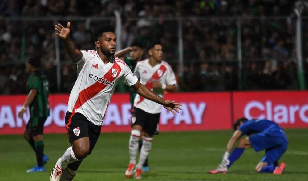 Colombian Borja scored River Plata's first goal against San Martín de San Juan. / Courtesy.