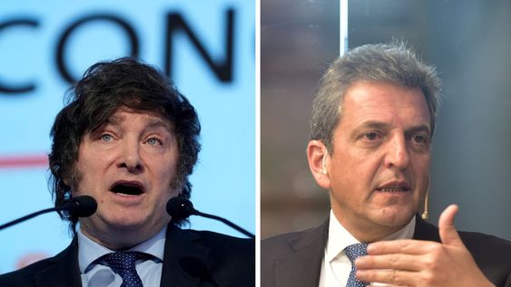 Javier Milei y Sergio Massa, los candidatos a presidente 2023 en el balotaje.