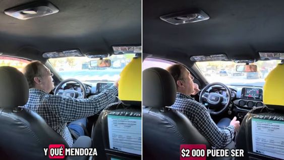 Sorprendió al chofer de un taxi porteño al pedirle viajar a Mendoza.