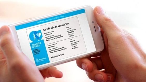El Pase Sanitario se obtiene descragando la versión más reciente de la app CuidAr, donde figura la constancia de las vacunas contra el coronavirus que ya se han recibido.