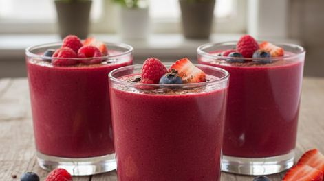 Postre de frutos rojos sin azúcar: receta sin gluten en 5 minutos y con 3 ingredientes