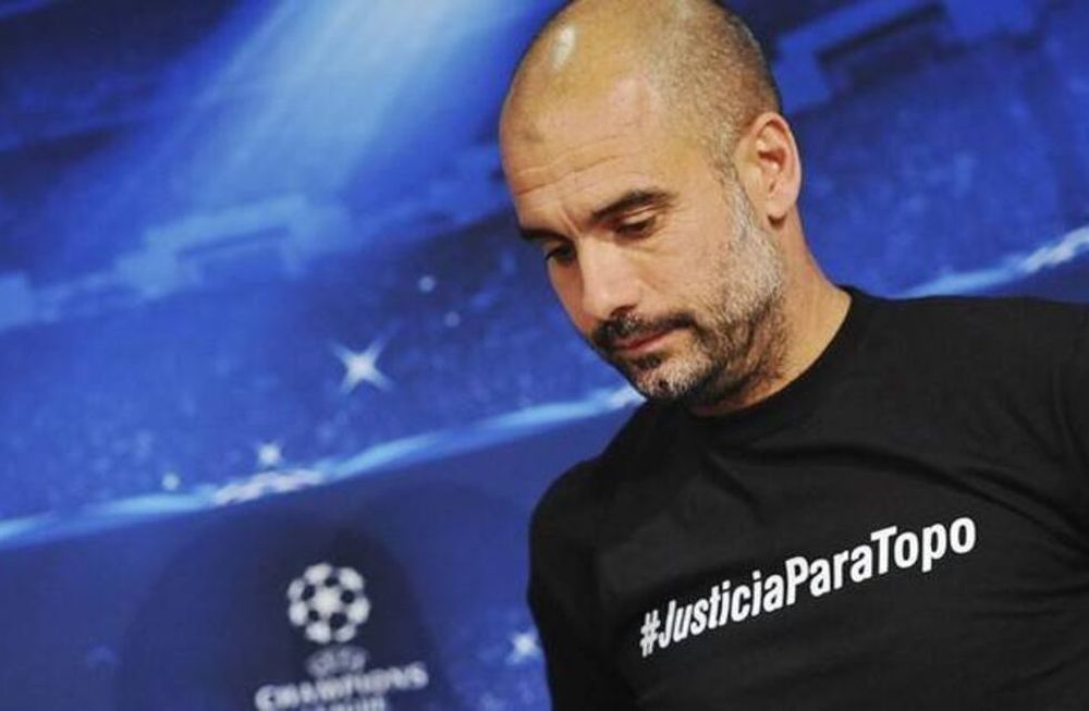 Pep Guardiola, sancionado por la UEFA por pedir justicia para un periodista argentino