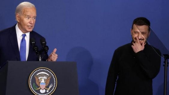 Biden confundió a Zelensky con Putin. Foto: France 24