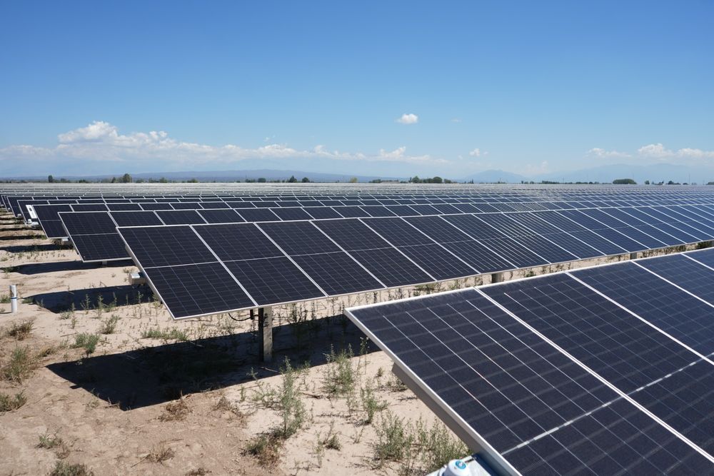 A sur del río Mendoza. Una vista de las instalaciones del Parque Solar Fotovoltaico Anchoris, desarrollado por Genneia.