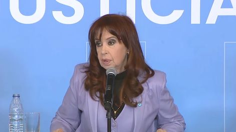 Cristina Kirchner en la sede del PJ Nacional