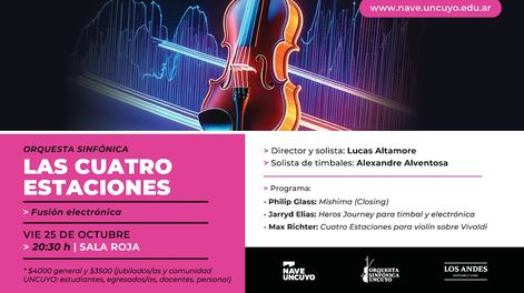 La Orquesta Sinfónica presenta en la Nave UNCUYO un nuevo espectáculo experimental que combina música, sintetizadores y controladores MIDI creando atmósferas envolventes y texturas sonoras que desafían lo convencional.