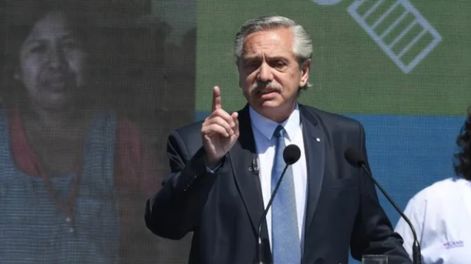 Los Andes | Alberto Fernández en un acto en la Casa Rosada