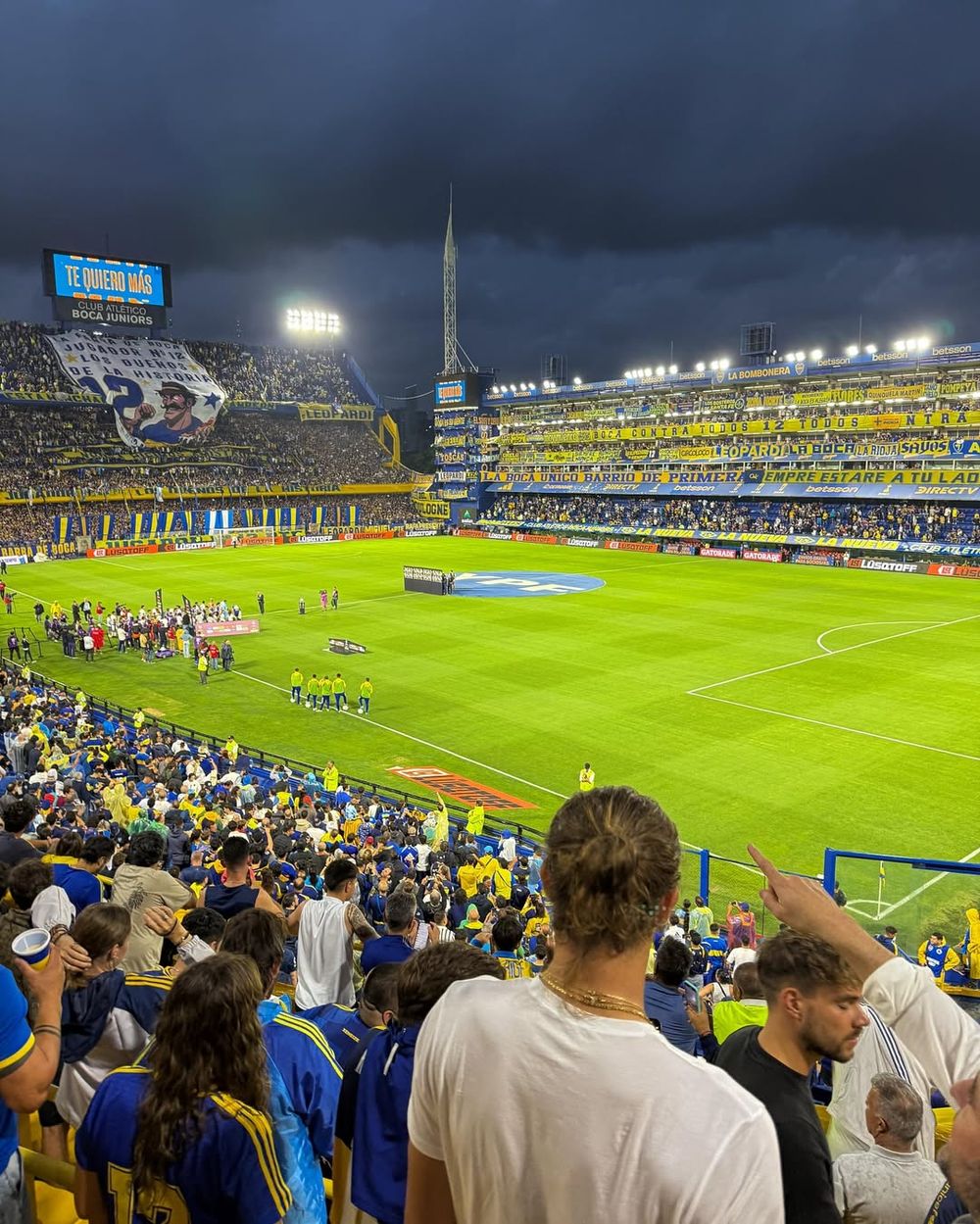 Alexander Zverev dijo presente en el partido de Boca
