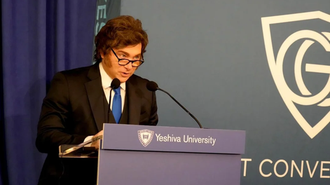 Javier Milei, en la Universidad Yeshiva, se declaró como el presidente más sionista del mundo.