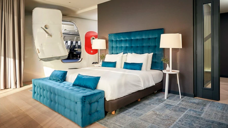 Boeing 737-800 en la habitación del Corendon Amsterdam New-West. Foto: AFAR