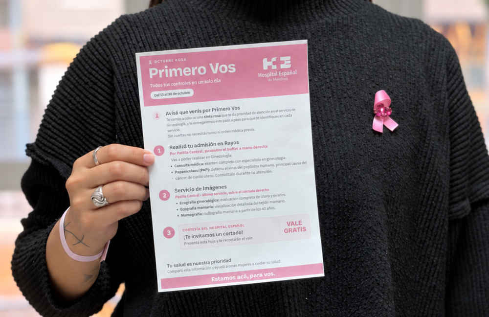“Primero Vos”, la campaña del Hospital Español que promueve los controles y la detección temprana del cáncer de mama.