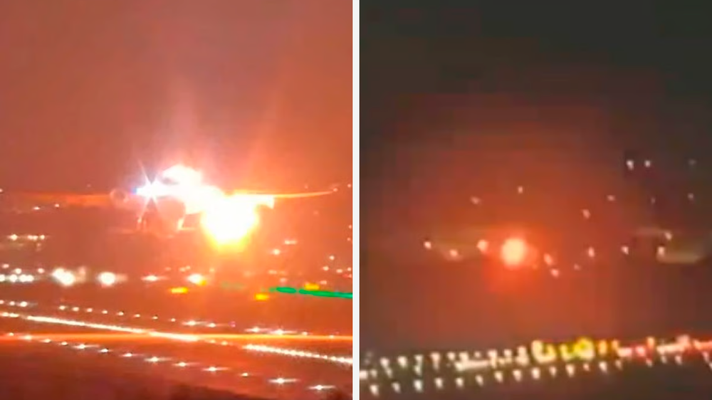 Brasil: explotó la turbina de un avión en pleno despegue.