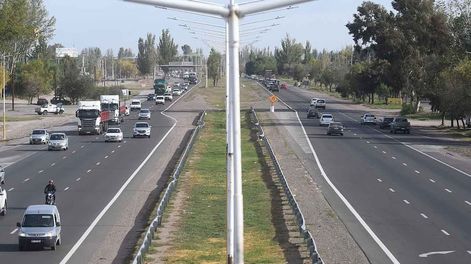 Obras en el Acceso Sur. Archivo Los Andes