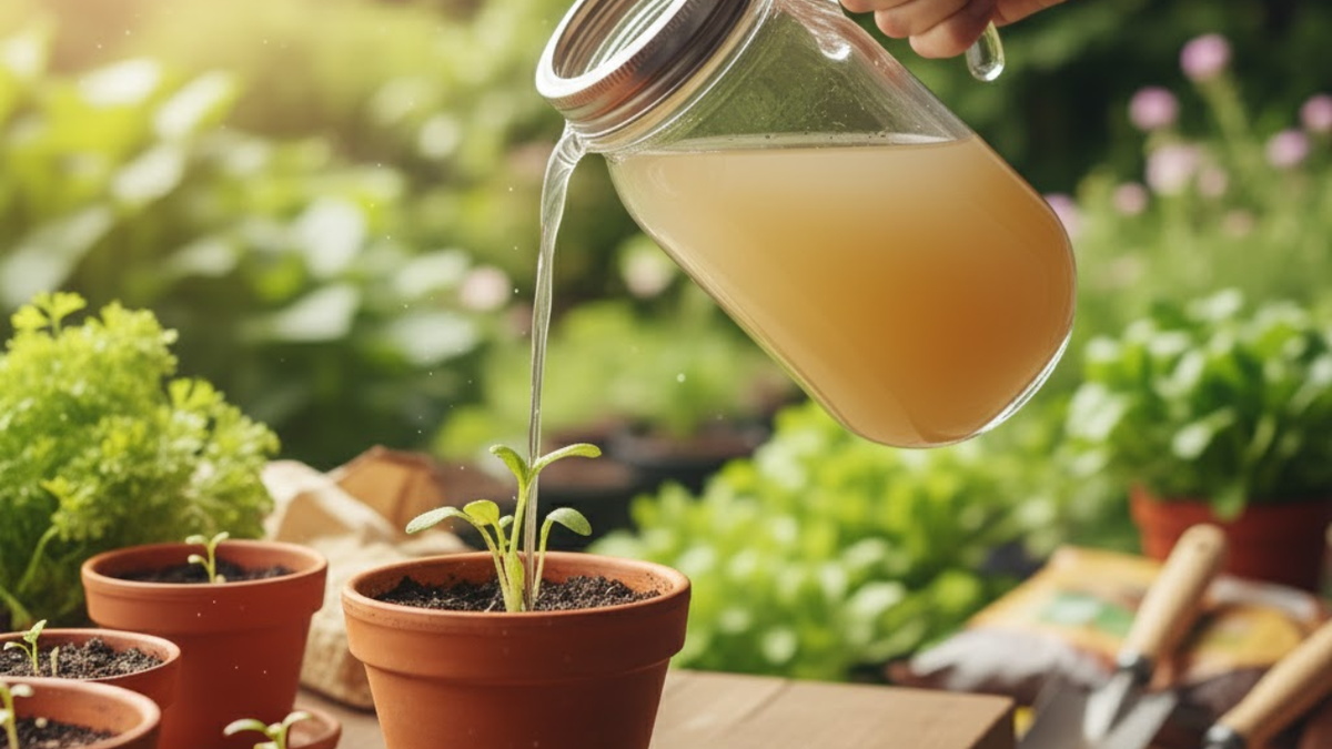Muchos lo desechan sin saberlo: el líquido que actúa como fertilizante natural inmediato