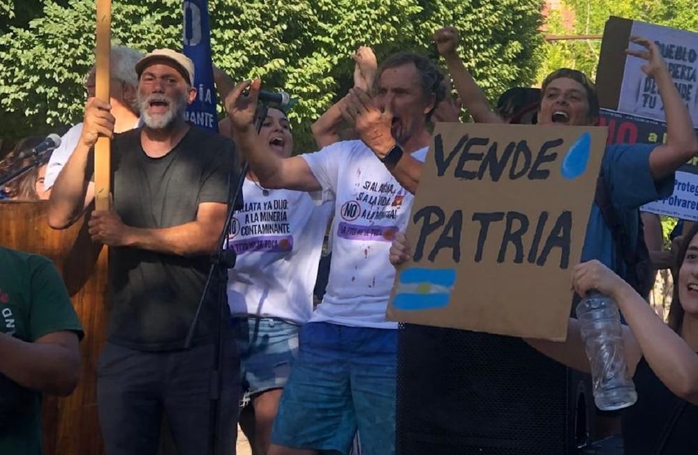 El 24 de enero pasado, antimineros irrumpieron en el acto de la Cámara de Proveedores Mineros de Uspallata y hubo una manifestación de la Uocra que apoyó la actividad en la zona. Foto: Gentileza