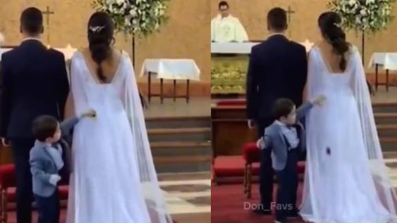 El video viral reavivó una antigua discusión sobre si los niños deberían ser invitados a eventos destinados mayormente a adultos, como bodas, misas y cumpleaños de 15. Foto: Captura video