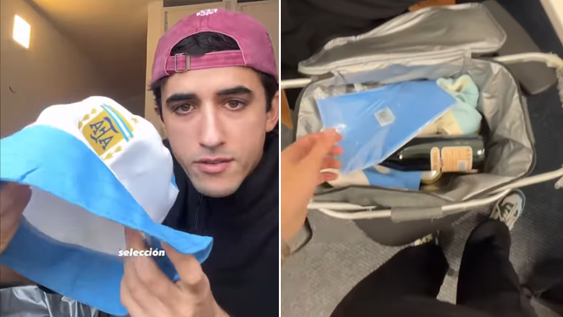 Mostró el Kit del Mundial que le dieron en el trabajo y los comentario estallaron en TikTok
