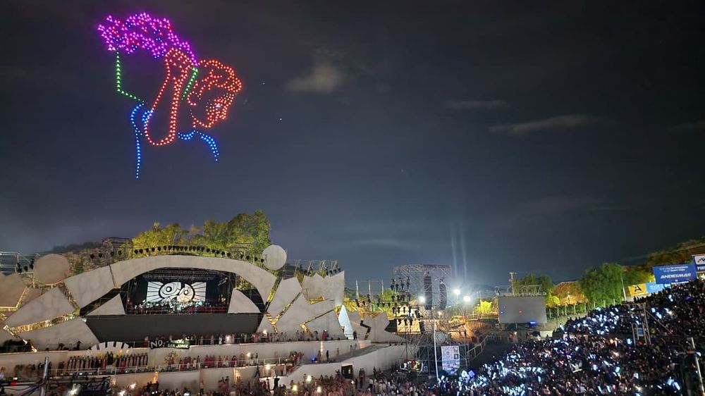 Un show de drones deslumbró a los espectadores del Acto Central de la Vendimia y sorprendió al finalizar el espectáculo 