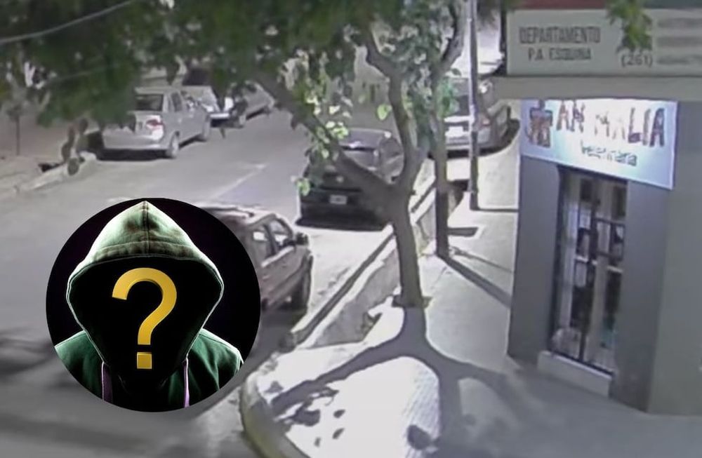 La cámara de seguridad grabó el suceso.