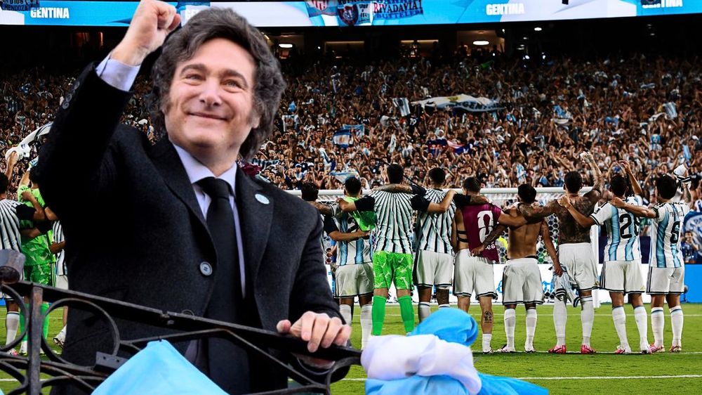 Milei y funcionarios del Gobierno celebraron el triunfo de la Selección Argentina.
