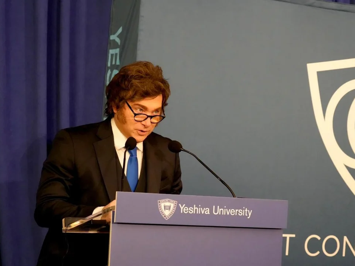 Javier Milei, en la Universidad Yeshiva, se declaró como el presidente más sionista del mundo.