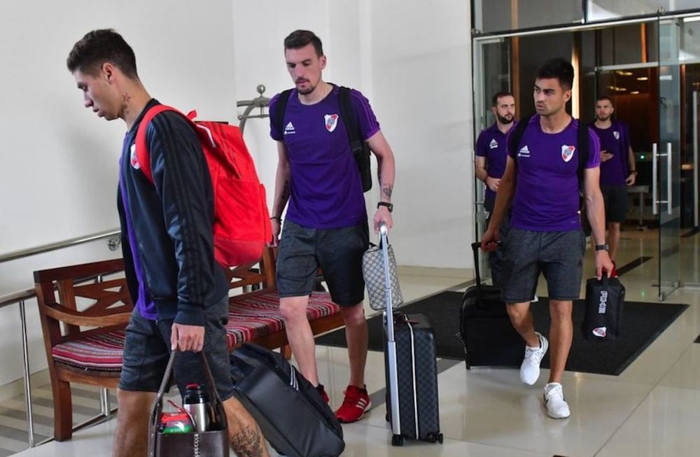 River llegó a Abu Dhabi, donde el sábado jugará por el tercer puesto del Mundial de Clubes