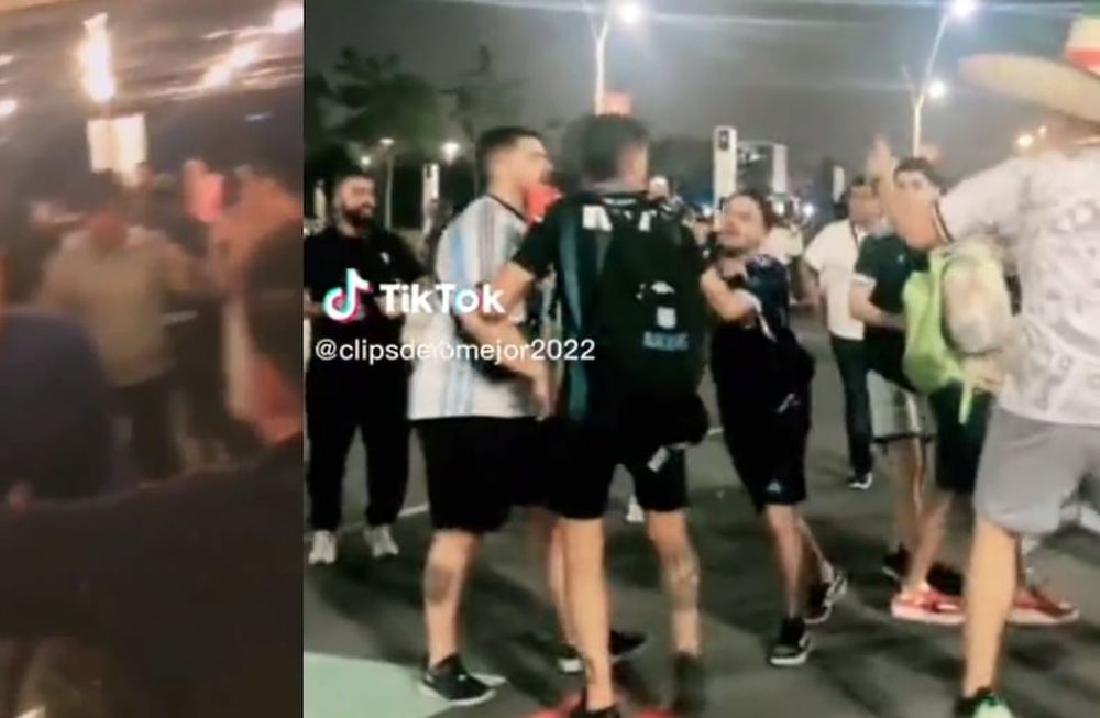 Graves incidentes entre hinchas argentinos y mexicanos a días del duelo clave en el Mundial de Qatar.