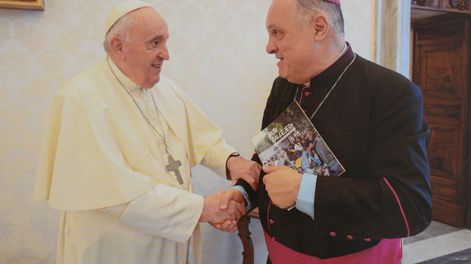Papa Francisco junto a Marcelo Colombo