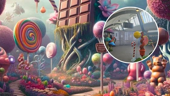 El evento inmersivo que prometía traer al mundo real el fantástico mundo creado por el escritor Roald Dahl en 1964, resultó ser un completo fiasco. Foto: Redes Sociales / X.