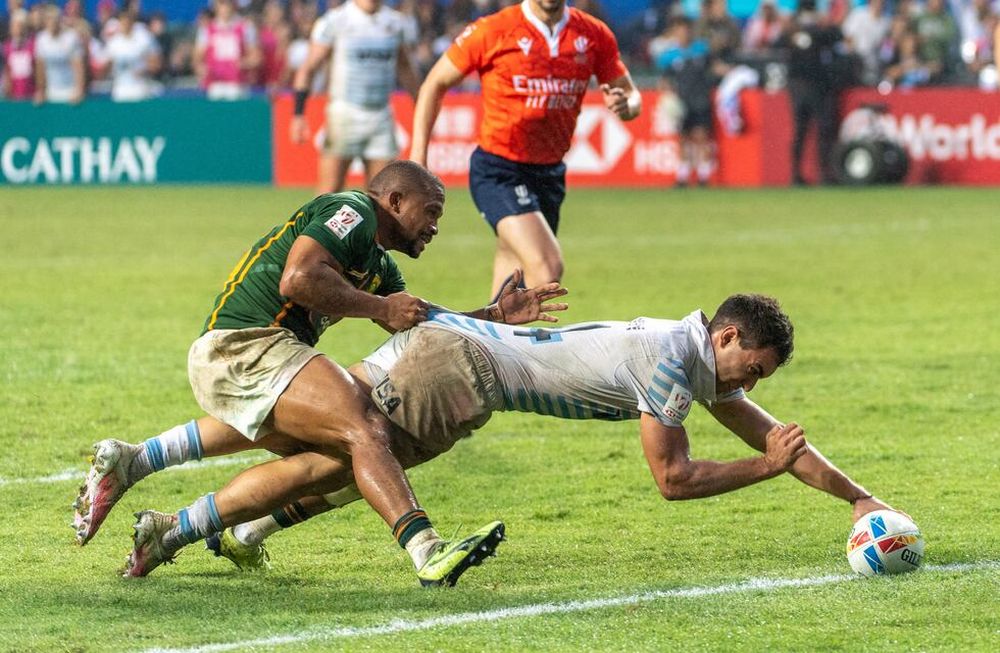 Joaquín Pellandini convirtió el único try del para Los Pumas.