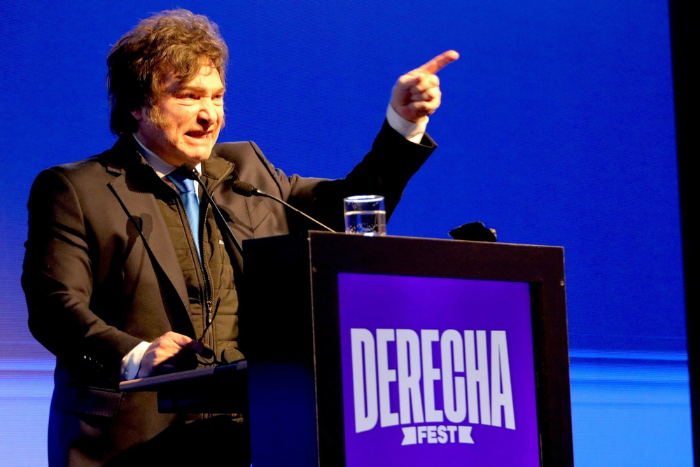 Javier Milei en La Derecha Fest, Córdoba.