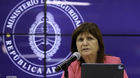 La ministra de Seguridad, Patricia Bullrich.
