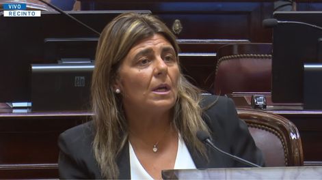 La senadora Mariana Juri expuso en el debate por la reforma laboral.&nbsp;