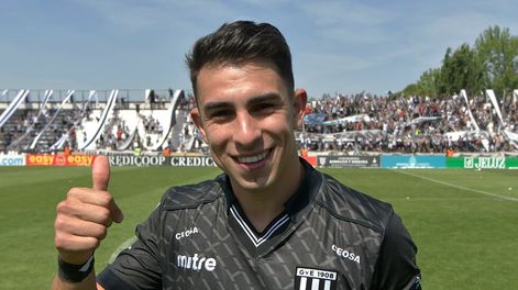 Leandro Ciccolini, autor del gol con el que Gimnasia clasificó por ventaja deportiva. / Orlando Pelichotti