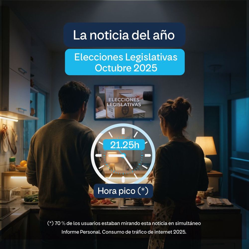 Las elecciones legislativas de octubre de 2025 marcaron un de conexiones a internet durante 2025, según Personal