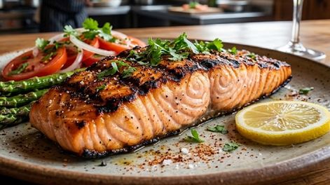 Salmón grillado, clásico menú para la Semana Santa en Chile