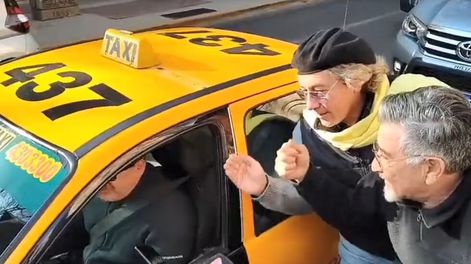 Taxista homenajeó a Marciano Cantero en Mendoza (Captura de video)