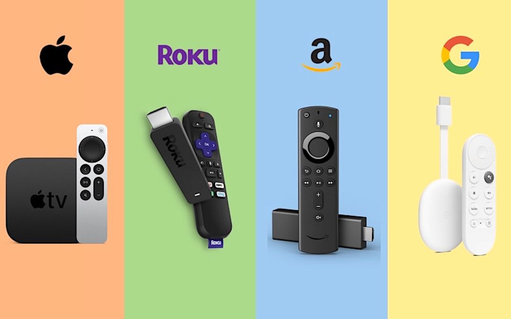 Apple TV, Roku, Amazon Fire Stick y Google Chromecast son los dispositivos de streaming más populares.