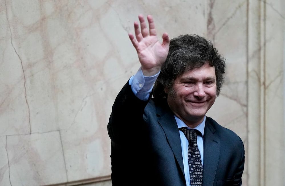 El presidente Javier Milei (Foto AP/Natacha Pisarenko).
