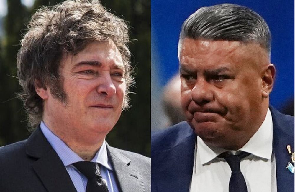 Javier Milei y Claudio Chiqui Tapia, en pie de guerra.