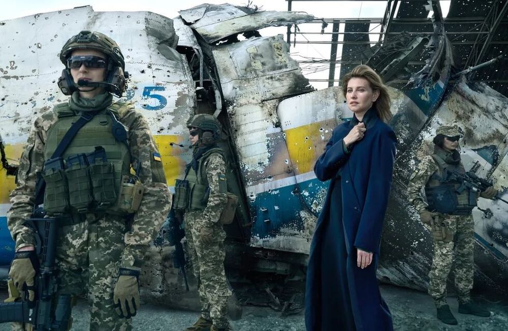 El primer mandatario y la primera dama de Ucrania fueron retratados por Annie Leibovitz. Foto: Web