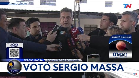 Sergio Massa votó en Tigre.