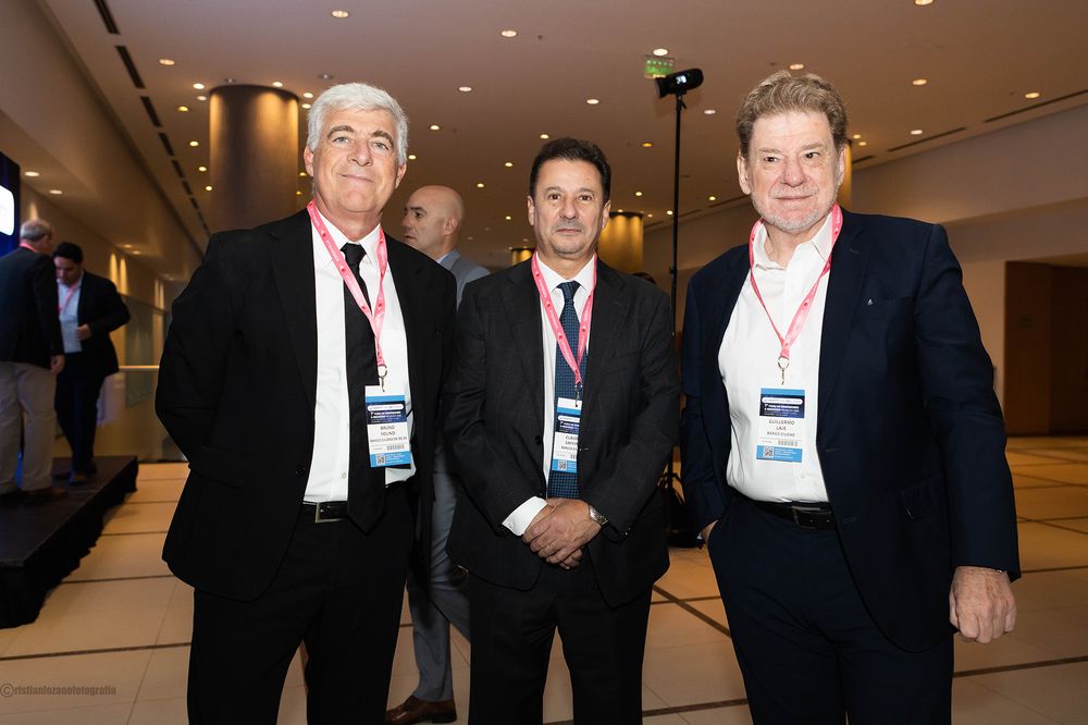 Bruno Folino, Claudio Saffiro y Guillermo Laje, de Banco Ciudad.