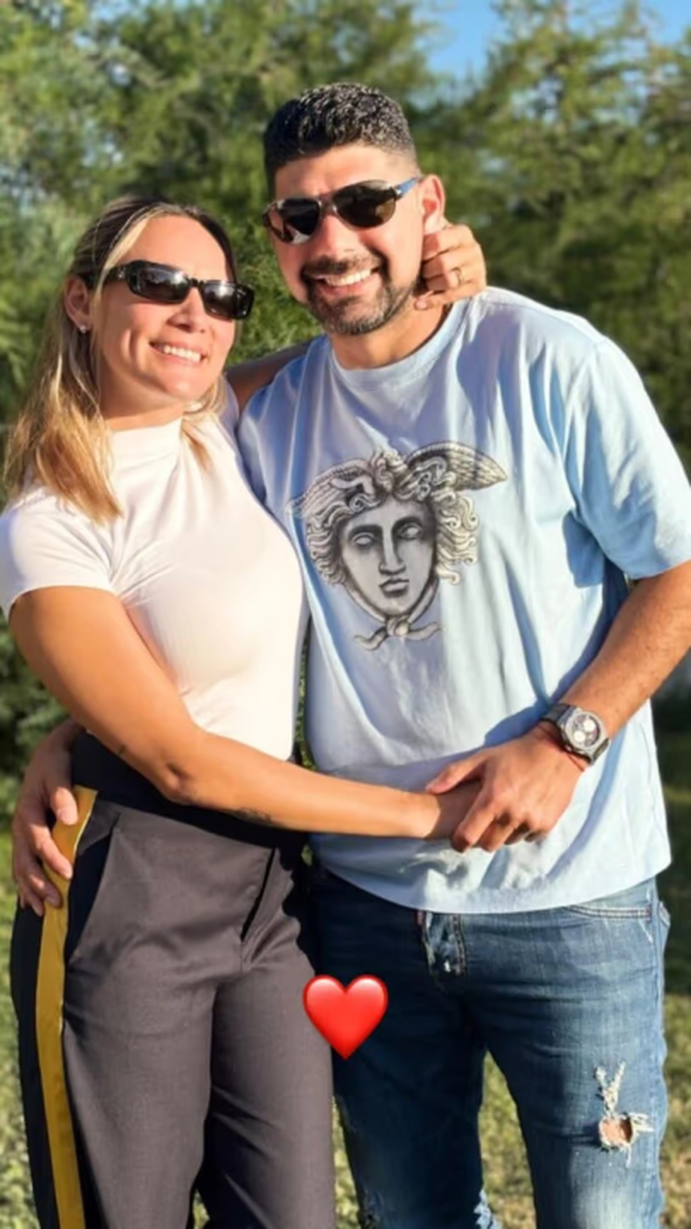 Néstor Ortigoza junto a Rocío Oliva.