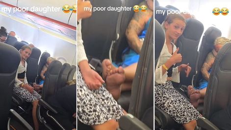Una madre grabó el mal momento que pasó su hija en un vuelo ya que sufrió los pies sucios de su vecina de asiento.&nbsp;