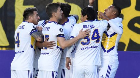 El delantero colombiano Sebastián Villa marcó el primer gol de Boca en esta edición de la Copa Libertadores. (Gentileza Conmebol).
