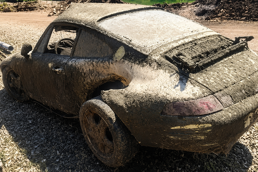 Un Porsche 911 pasa casi 5 años en un río tenía 1.100 kilos de barro en su interior (1)