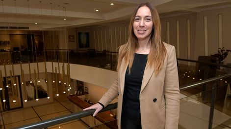 Los Andes | María Eugenia Vidal exgobernadora de Buenos Aires perteneciente al partido Propuesta Republicana (PRO), se reunió esta mañana con el intendente Ulpiano Suárez .Foto: Orlando Pelichotti