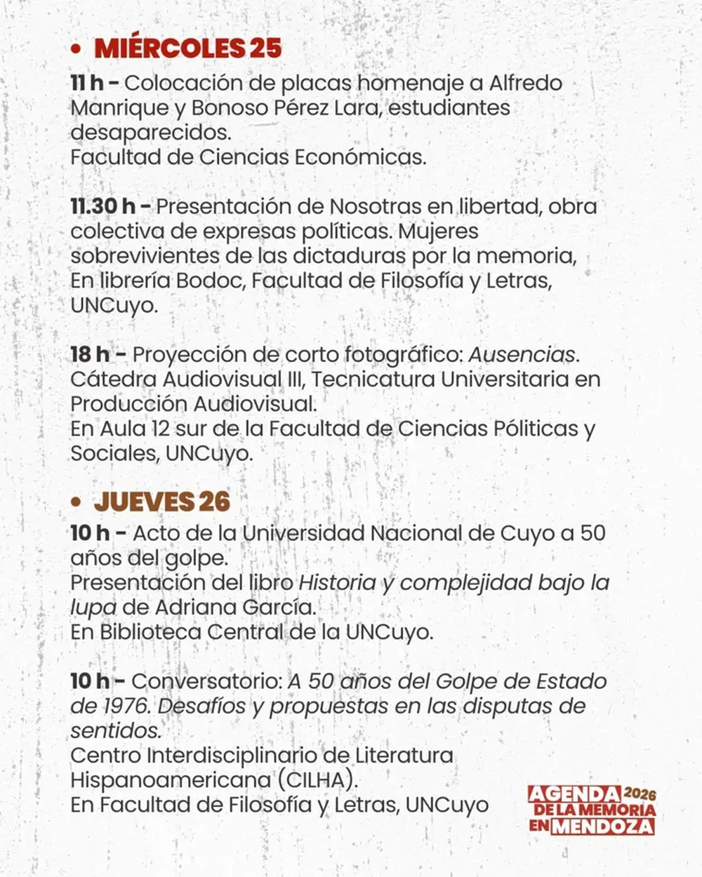 Mendoza marchó a 50 años del golpe militar.
